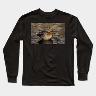 Female Duck Relaxing in the Lake Long Sleeve T-Shirt